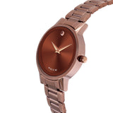 FOCE Analog Brown Dial Metal Belt Watch For Couple-FC-P-9760105