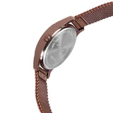 FOCE Analog Brown Dial Metal Belt Watch For Couple-FC-P-9760116