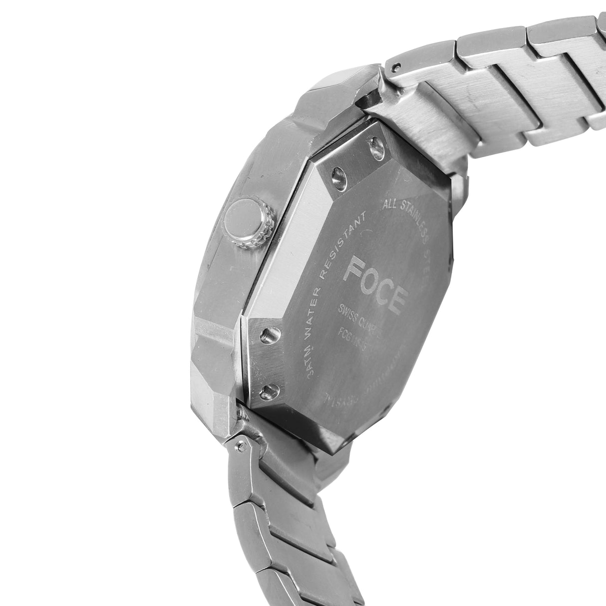 FOCE Multifunction Grey Dial Metal Belt Watch For Men-FC11645GGR3