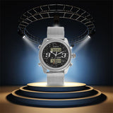 FOCE Chronograph Digital Black Dial Metal Belt Watch for Men - F924GSM