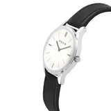 FOCE Analog White Dial Leather Strap Watch For Women-FC-L-30-WHT