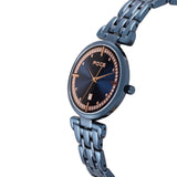 FOCE Multifunction Blue Dial Metal Belt Watch For Women-FC11653LBL4