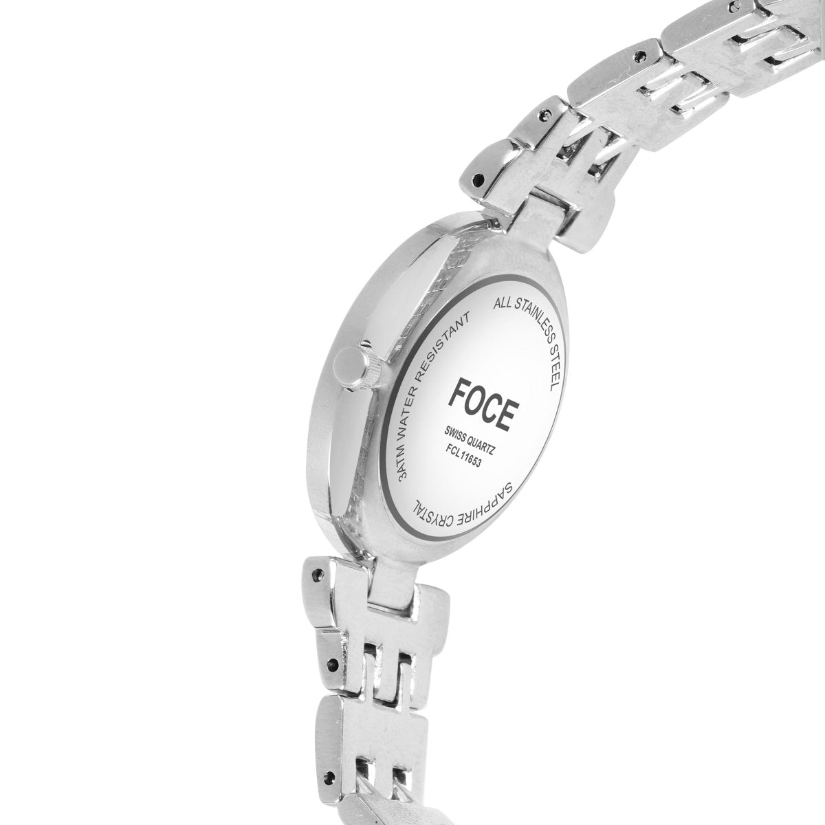 FOCE Multifunction Grey Dial Metal Belt Watch For Women-FC11653LGR3