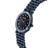 FOCE Analog Blue Dial Metal Belt Watch For Women-FC11656LBL4