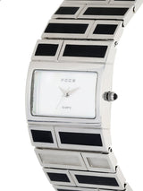 FOCE Analog White Dial Metal Belt Watch For Women-FC133LSM-WHITE