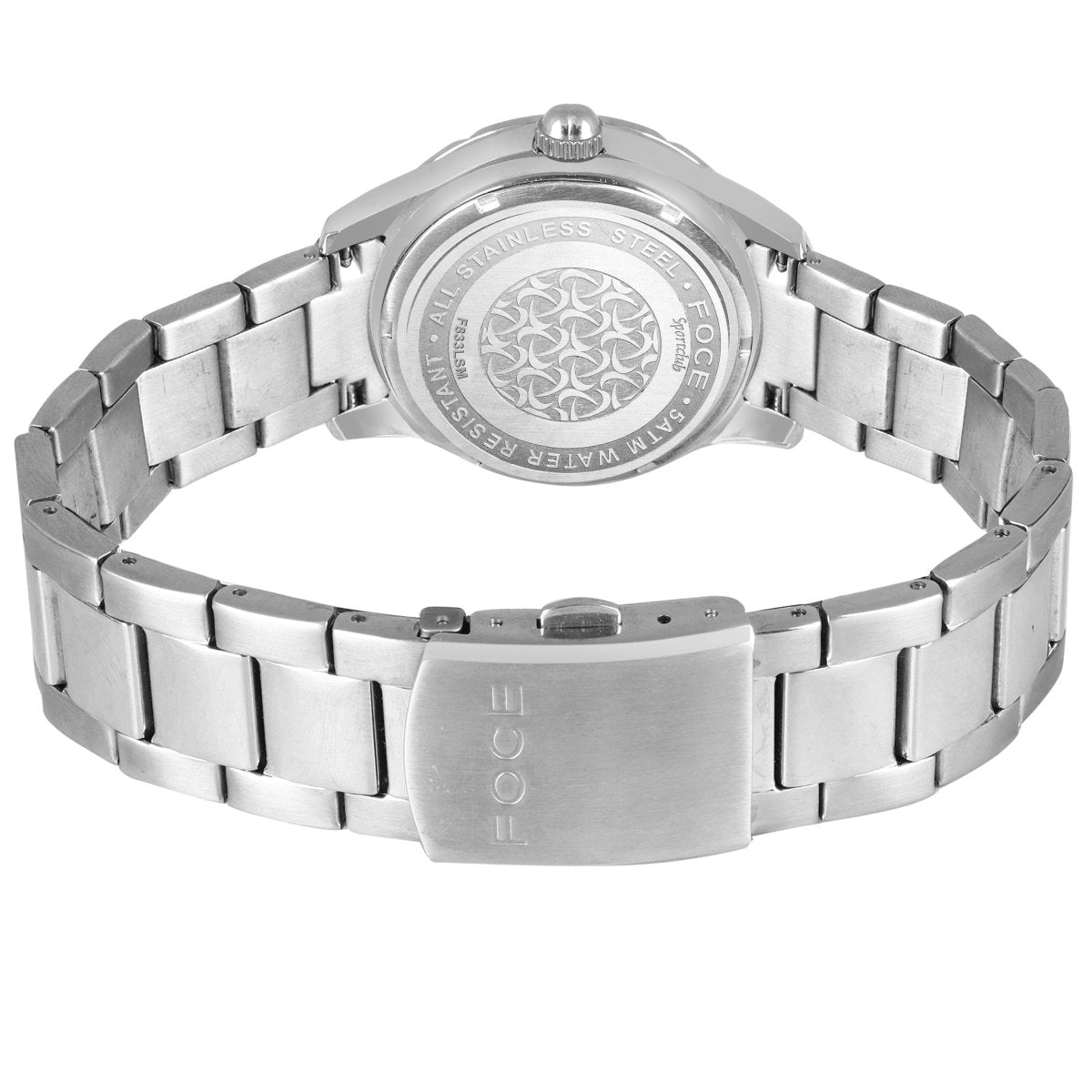 FOCE Multifunction White Dial Metal Belt Watch For Women-F833LSM-WHITE