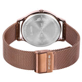 FOCE Analog Brown Dial Metal Belt Watch For Men-FC-G-19-BROWN