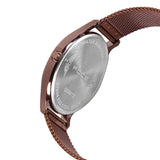 FOCE Analog Brown Dial Metal Belt Watch For Men-FC-G-19-BROWN