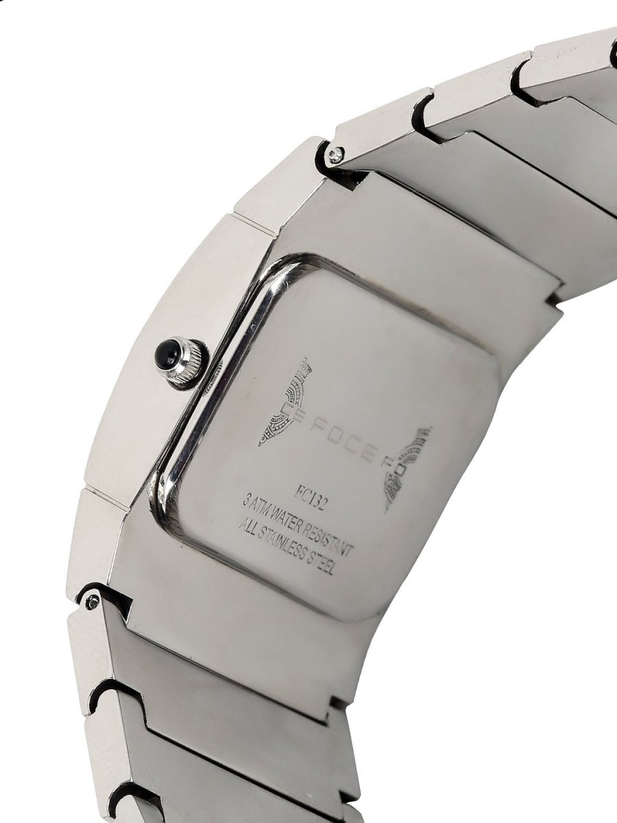 FOCE Analog White Dial Metal Belt Watch For Women-FC133LSM-WHITE