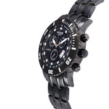 FOCE Chronograph Black Dial Metal Belt Watch For Men-F804BBM-BLACK