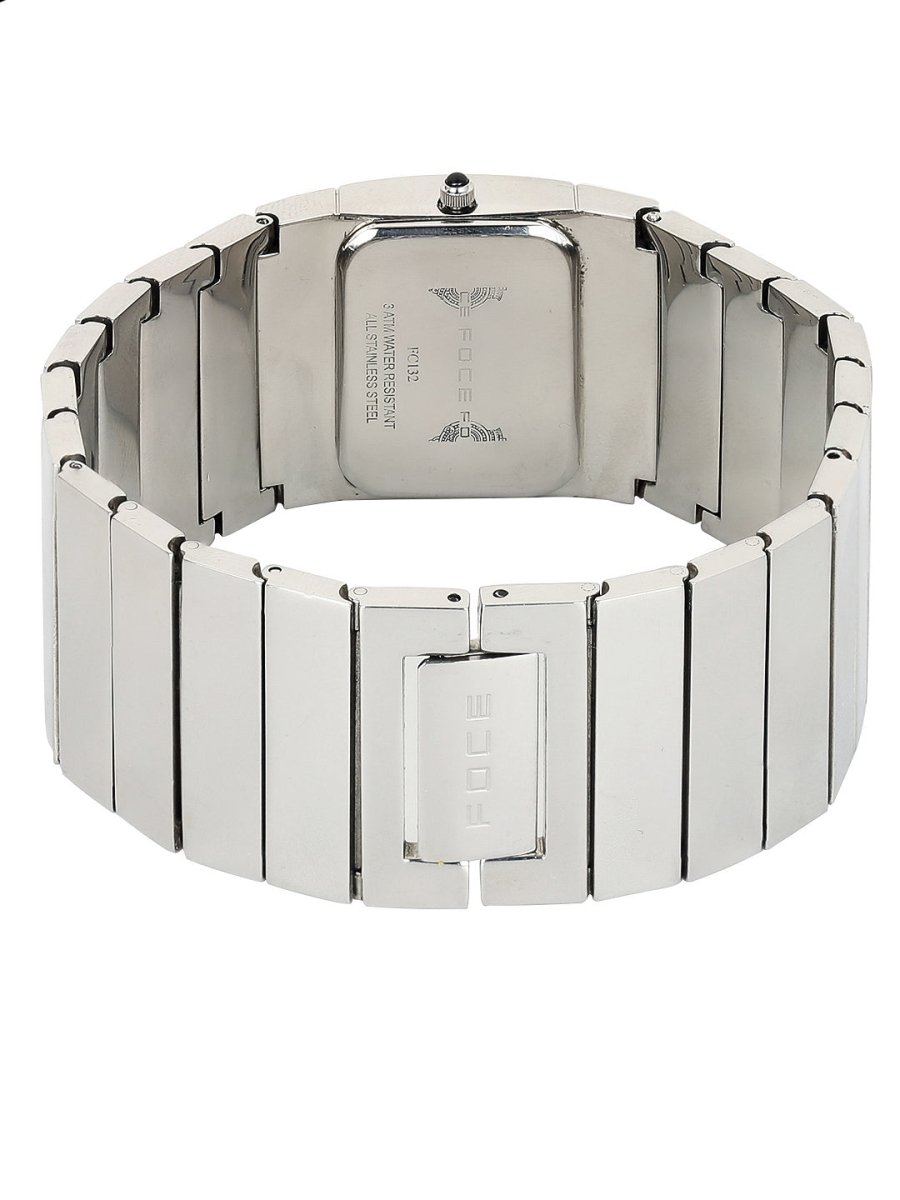 FOCE Analog White Dial Metal Belt Watch For Women-FC133LSM-WHITE