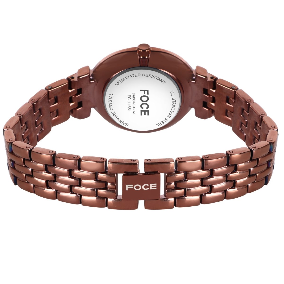 FOCE Analog Brown Dial Leather Strap Watch For Women-FS-L-49-BRGD – Foce  India
