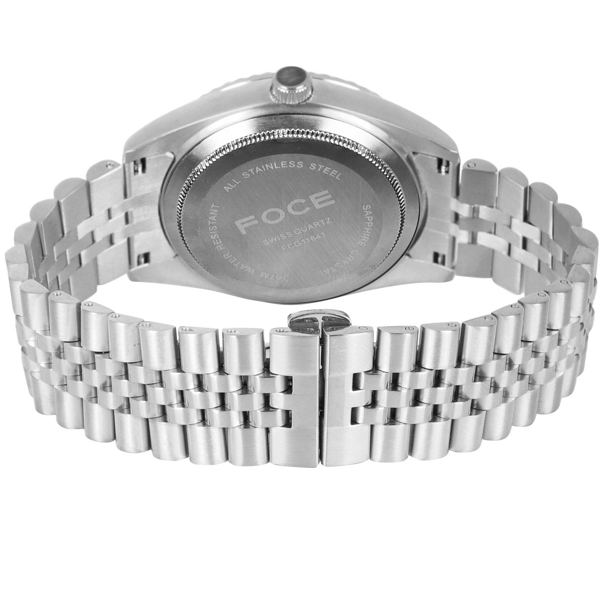FOCE Multifunction Grey Dial Metal Belt Watch For Men-FC11641GGR3