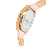 FOCE Chronograph White Dial Leather Strap Watch For Women-F483LRL-PINK