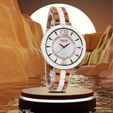 FOCE Analog White Dial Ceramic Watch For Women-F378LRM-WHITE