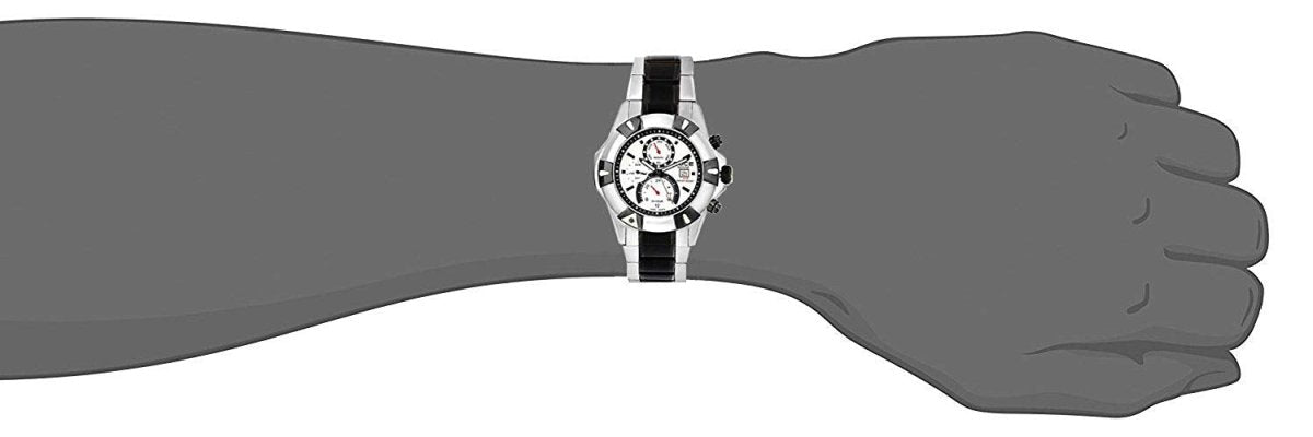 White Dial Metal Belt Watch For Men-F911GBM