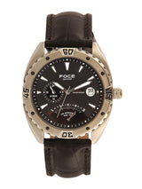 Multifunction Black Dial Leather 