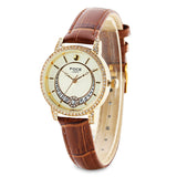 Multifunction Cream Dial Leather 
