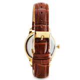 Cream Dial Leather Strap Watch