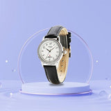 FOCE Multifunction White Dial Leather Strap Watch For Women-FA22SSL
