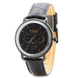 Multifunction Moonphase Black Dial Leather