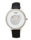 FOCE Analog White Dial Leather Strap Watch for Women-F484LSL-WHITE