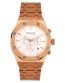 FOCE Multifunction Rose Gold Wrist Watch for Men, White Dial, Metal Strap, Separate Day, Date & Hour, Sapphire Glass, Model FC11643GRG1