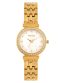 FOCE Golden Diamond Studded Wrist Watch for Women, White Dial, Metal Strap, Sapphire Glass, Model FC11651LG1