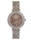 FOCE Silver Diamond Studded Wrist Watch for Women, Grey Dial, Metal Strap, Sapphire Glass, Model FC11655LGR3