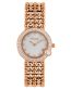 FOCE Rose Gold Diamond Studded Wrist Watch for Women, White Dial, Metal Strap, Sapphire Glass, Model FC11656LRG1
