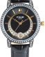 FOCE Multifunction Black Dial Leather Strap Watch for Women-[FA20BBL-BLACK]