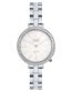 FOCE Premium Analog Women's Watch with Silver Case, White Dial, Dual Tone Stainless Steel and White Ceramic Strap, Model F379LSM-WHITE
