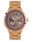 FOCE Men's Rose Gold Automatic Watch with Crystal Studded Burgundy Dial and Metal Strap, Sapphire Glass, Model FC11642GRG7