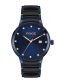 FOCE Multifunction Blue Wrist Watch for Men, Dark-Blue Diamond Studded Dial, Metal/Ceramic Strap, Separate Date, Sapphire Glass, Model FC11648GBL4