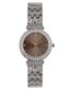 FOCE Silver Diamond Studded Wrist Watch for Women, Grey Dial, Metal Strap, Sapphire Glass, Model FC11651LGR3