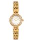 FOCE Golden Diamond Studded Wrist Watch for Women, White Dial, Metal Strap, Sapphire Glass, Model FC11654LG1