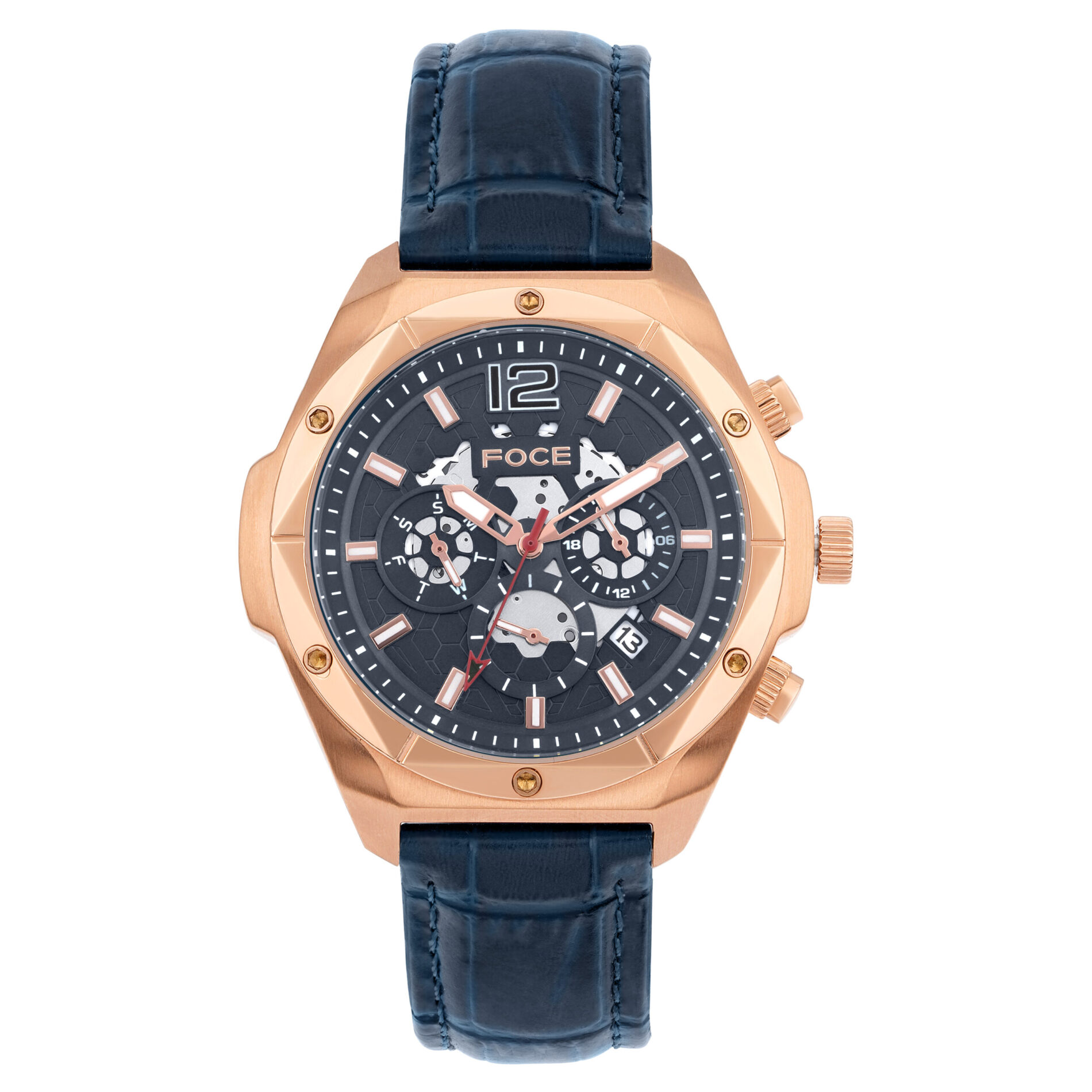 Men’s Dial Leather Belt Watch