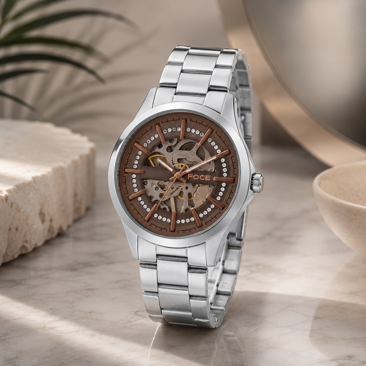 Men’s Automatic Skeleton Dial Watch
